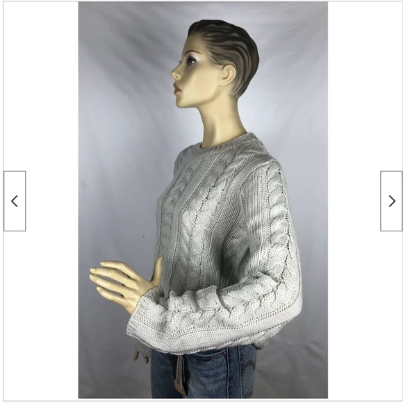 Workshop Republic Clothing Women's Sweater Size Large Chunky Cable Knit Pullover - Picture 4 of 6